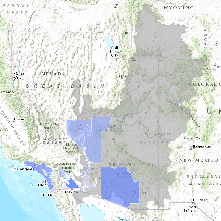 Leaflet Map of the Colorado River Basin